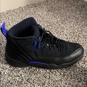 Jordan Black and Blue Athletic Sneakers